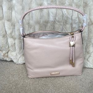 Michael Kors Lexington Medium Pebbled Leather Shoulder Bag in a very light pink